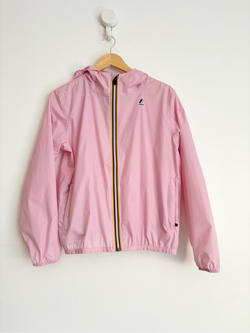 K-Way Le Vrai 3.0 Claude Pink Packable Rain Jacket 14Y